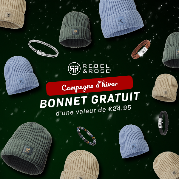 Si vous complétez votre commande jusqu'à 69 euros, vous pouvez choisir un bonnet gratuit.